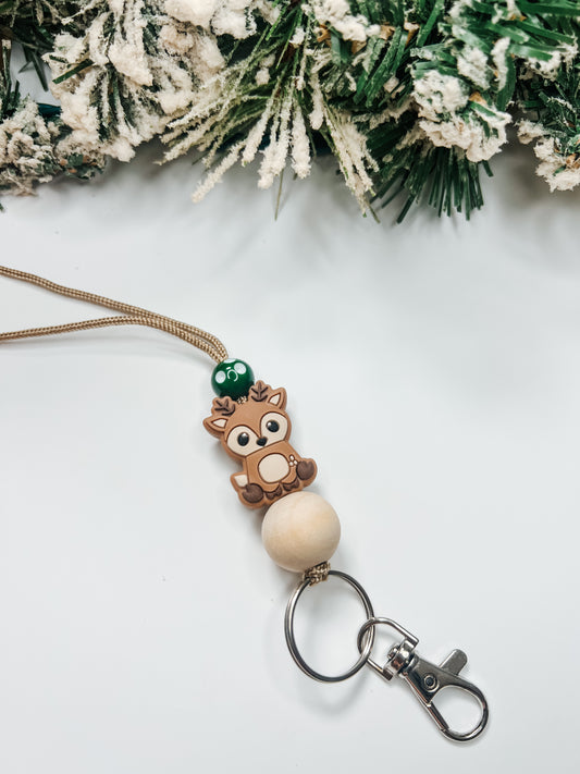 Winter Reindeer Lanyard