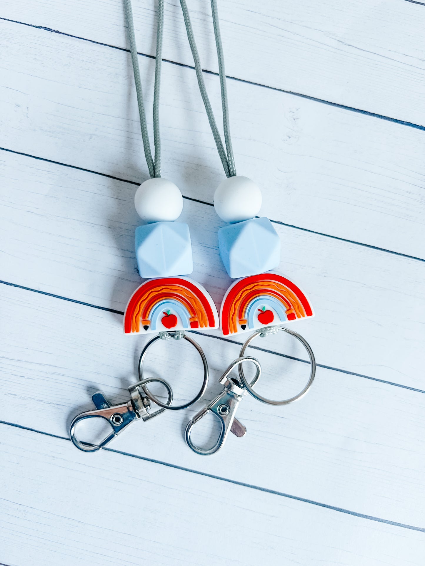 Rainbow Teacher Lanyard