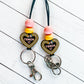 Teacher Pencil Heart Lanyard